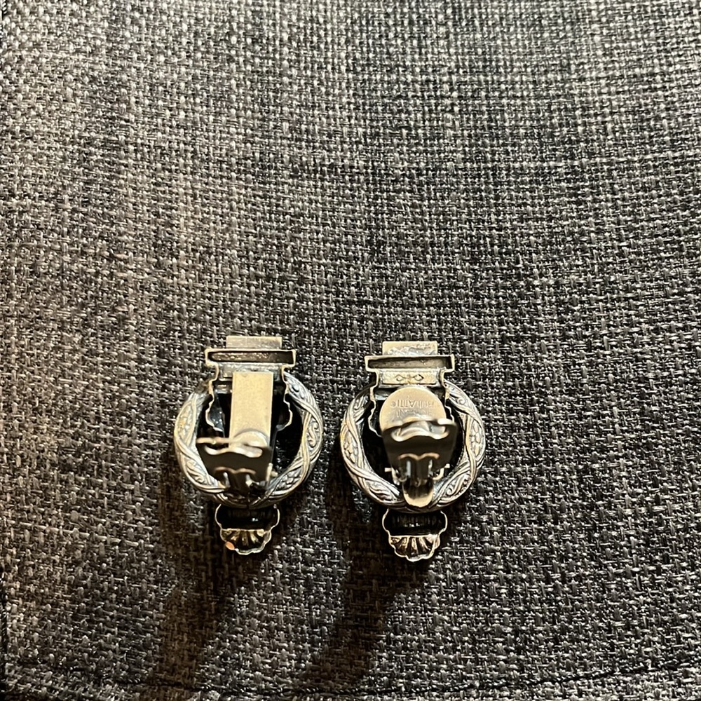 Vintage Ermani Bulatti Silver Clip-On Earrings - Picture 5 of 14